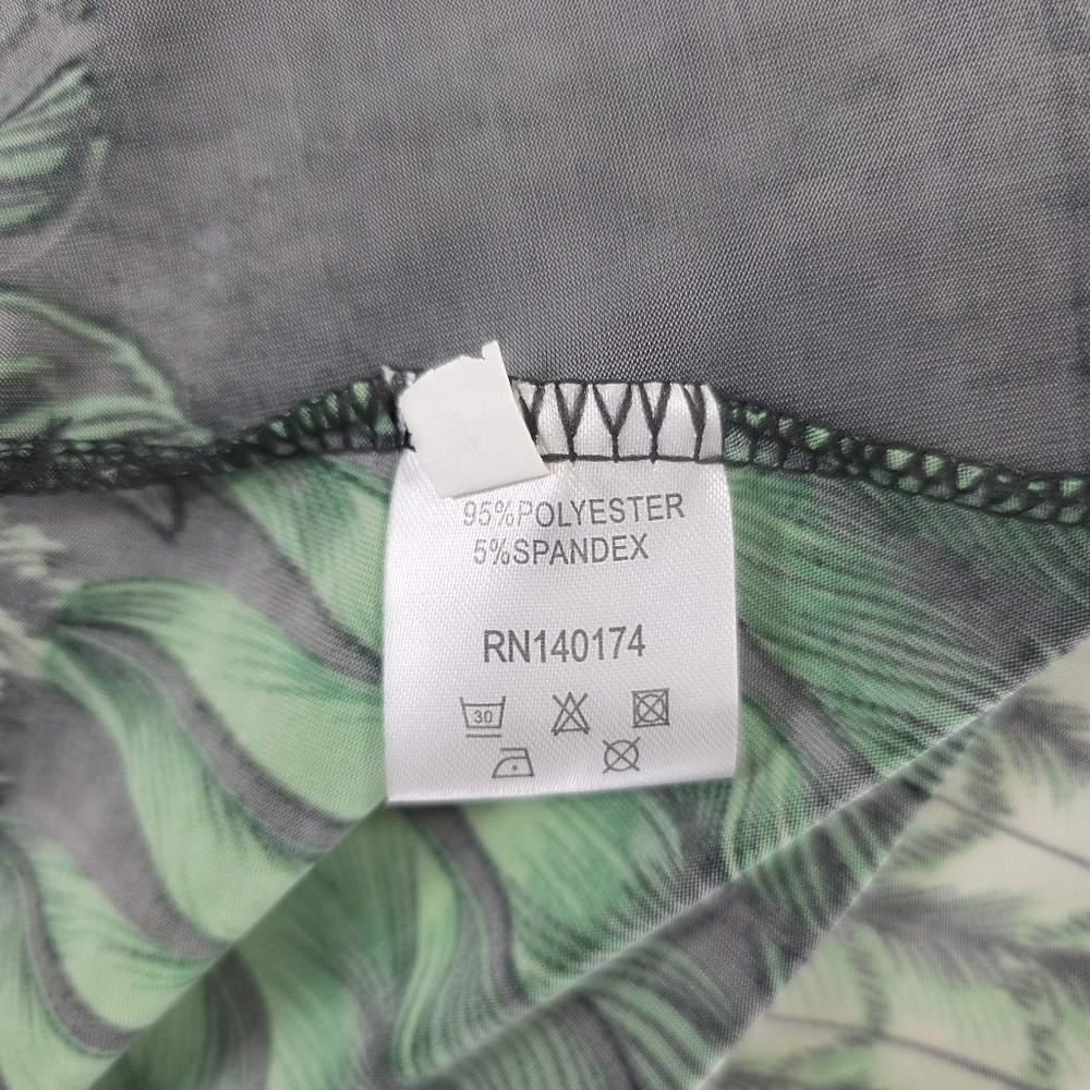 Reborn Boho Green And Black Feather Print Long Sleeve Dress - Picture 6 of 6